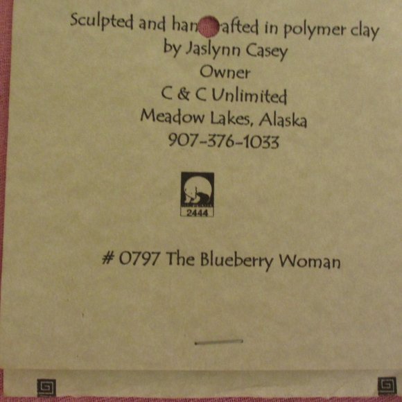 "The Blueberry Woman" Pin and Ornament by Jaslynn Casey, Alaska, Native American - Picture 5 of 5
